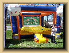 batter up tee ball inflatable game