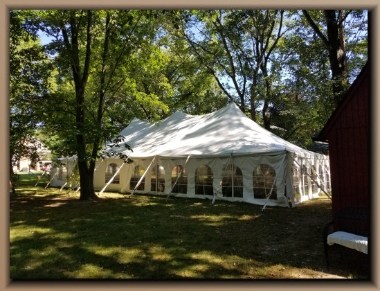 30x60 wedding tent with window sidewalls