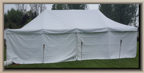 20x40 pole tent with sidewalls