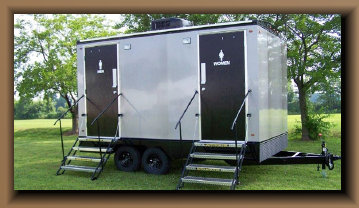 Executive wedding porta potty trailer